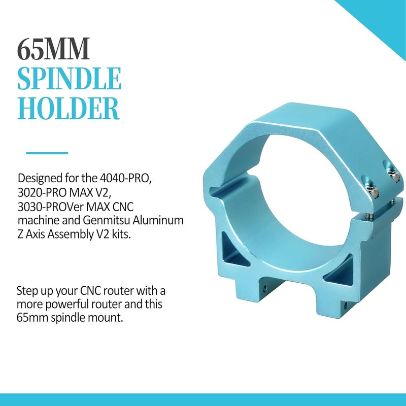HOLEPU 65mm ZC65 4040-PRO Spindle Mount Fits 3020-PRO MAX V2, 3030-PROVer MAX CNC Machine - Image 3